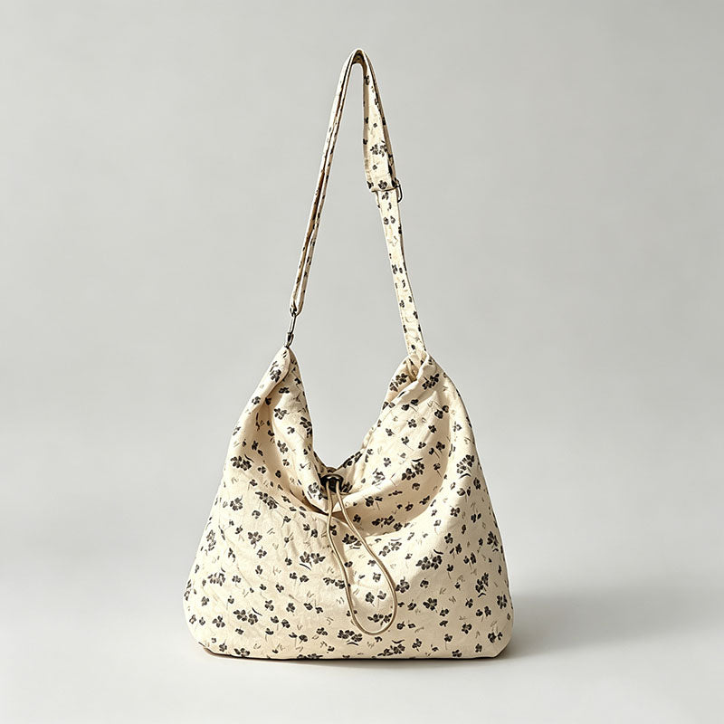 Floral Print Shoulder Tote Bag
