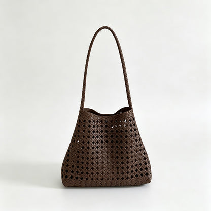 Cutout Trapeze Shoulder Tote