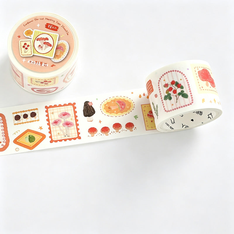 Plant Print Die‑Cut Washi Tape