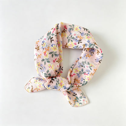 Square Print Floral Neck Head Bandana