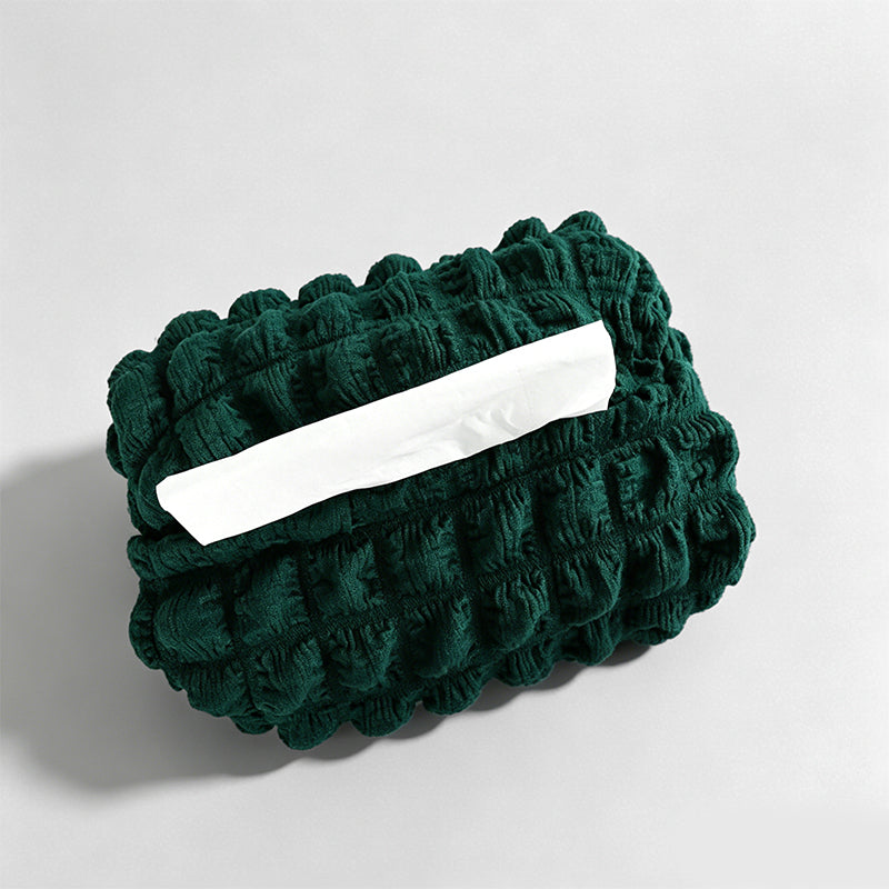 Bubble Grid Textured Fabric Tissue Storage Box