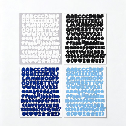 Colorful Alphabet Sticker Sheet Set