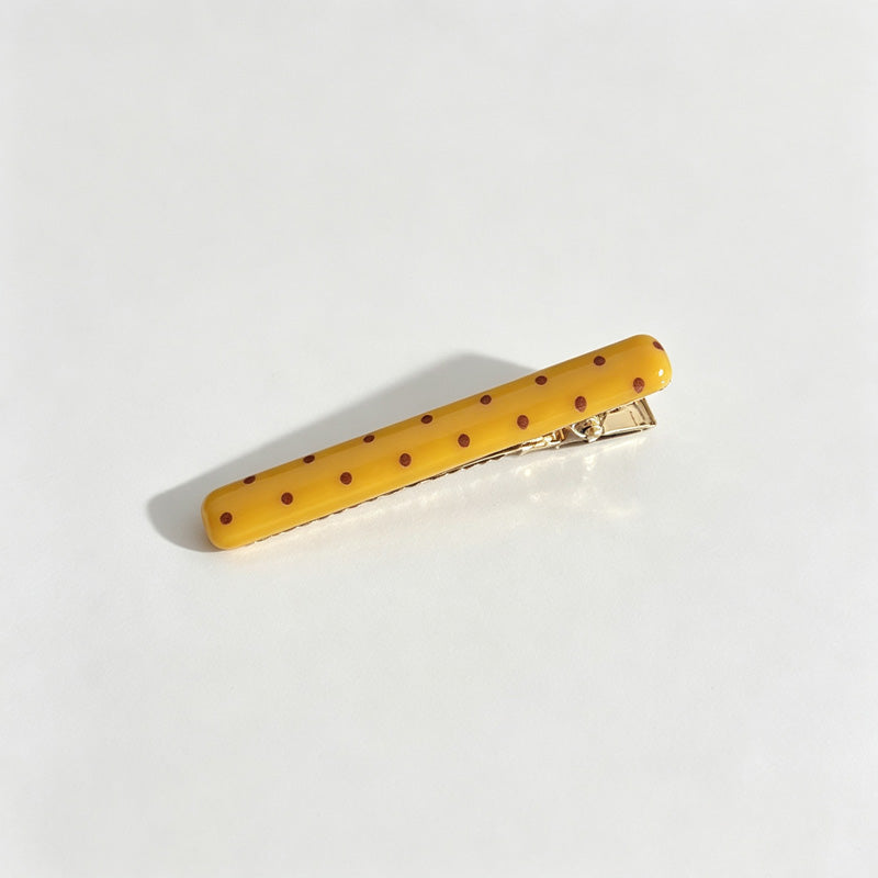 Polka Dot Alligator Hair Barrette