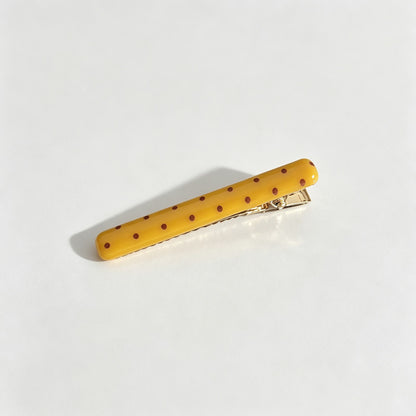 Polka Dot Alligator Hair Barrette