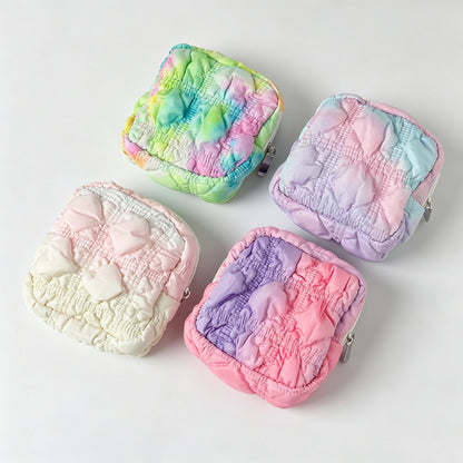 Quilted Tie‑Dye Mini Storage Pouch