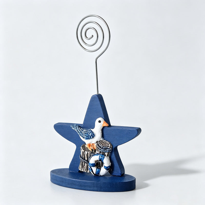 Star Wooden Photo Memo Holder