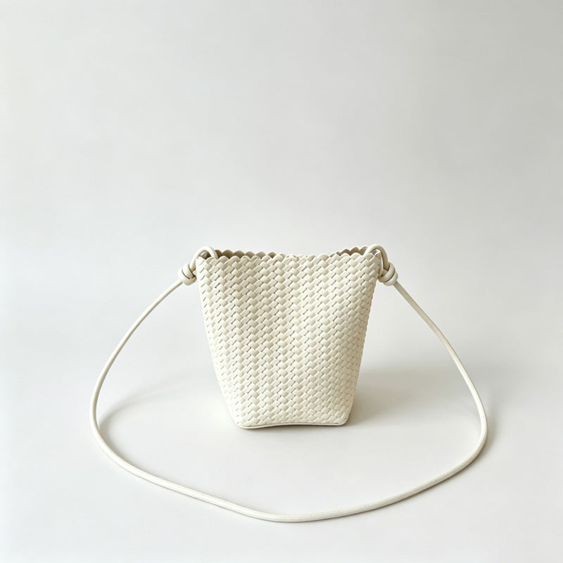 Woven Bucket Crossbody Bag