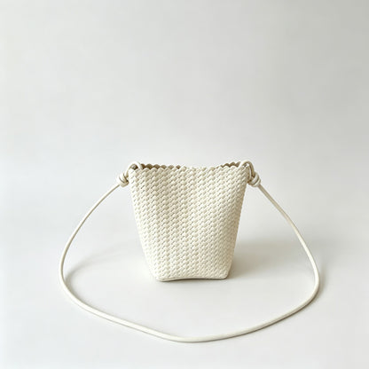 Woven Bucket Crossbody Bag