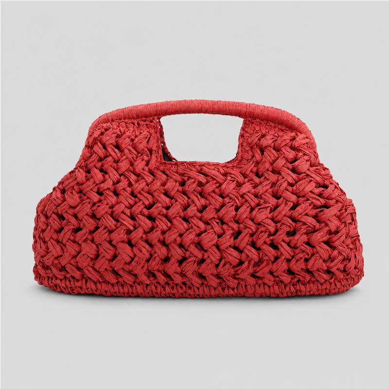 Woven Handle Crochet Bag
