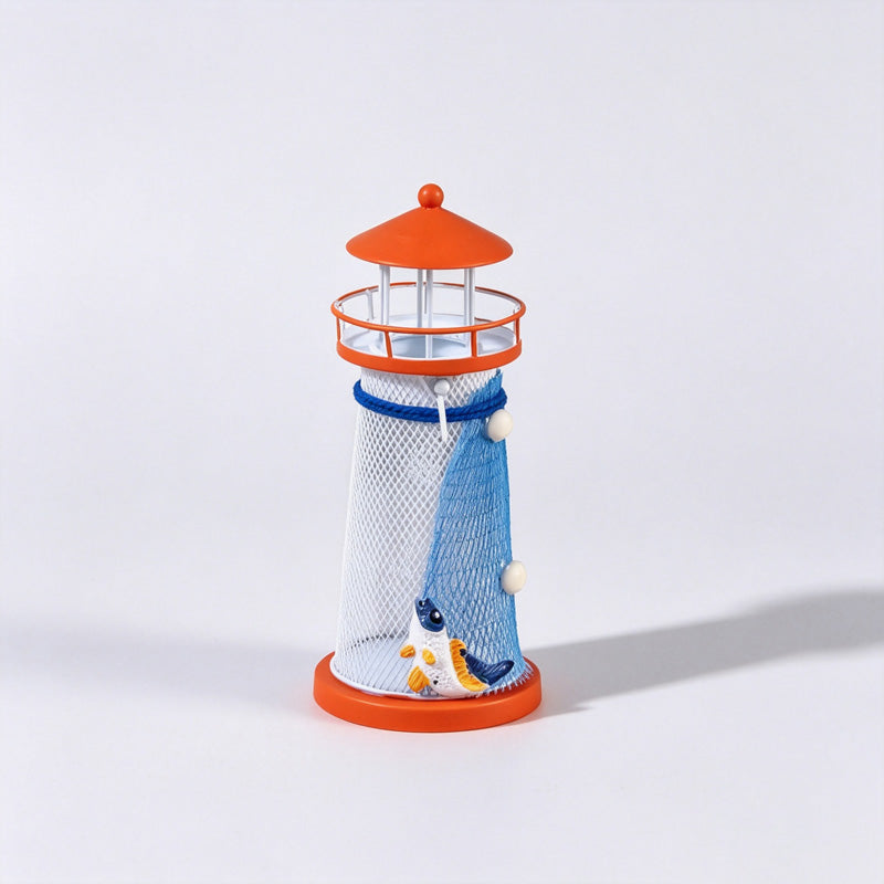 Metal Lighthouse Candle Holder