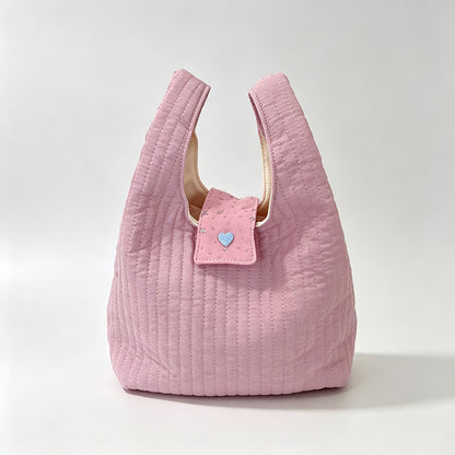 Quilted Dot Print Mini Handbag