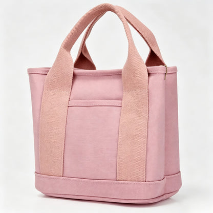 Solid Color Canvas Handle Bag