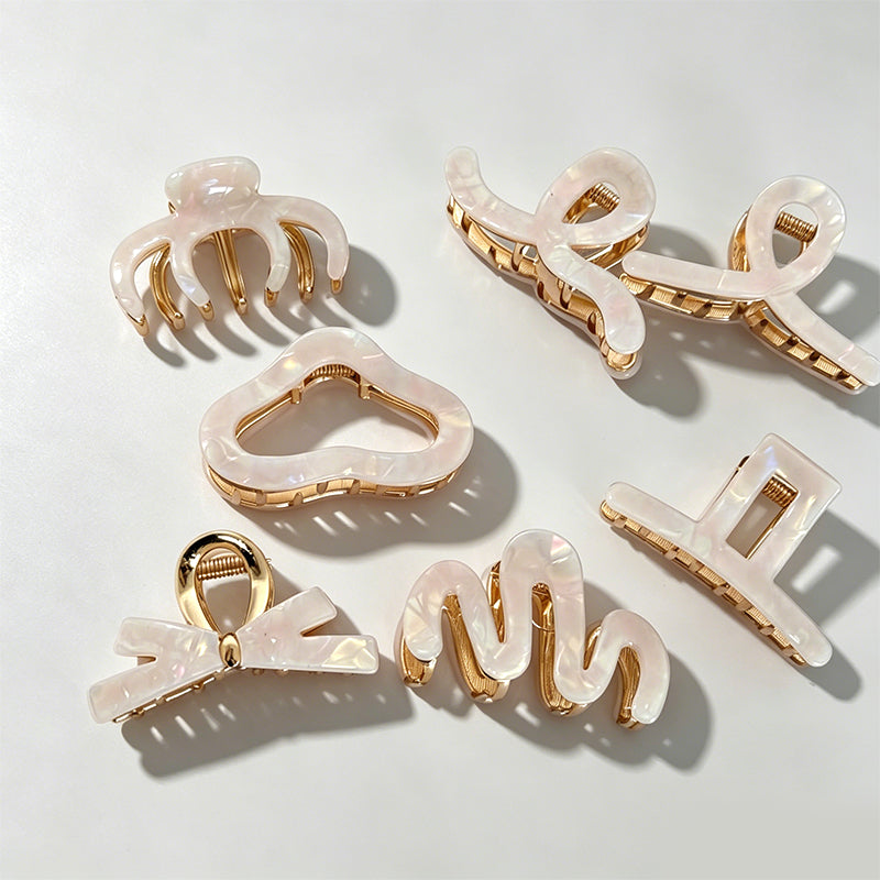 Elegant Pearl Apricot Geometri - Shopdayla Wholesale - #7778