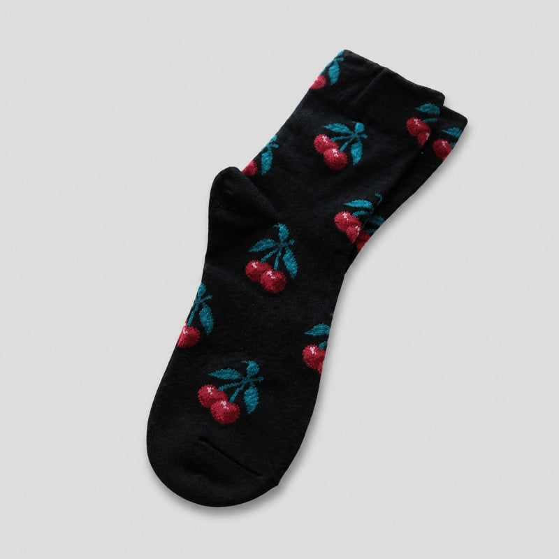 Fruit Print Crew Socks