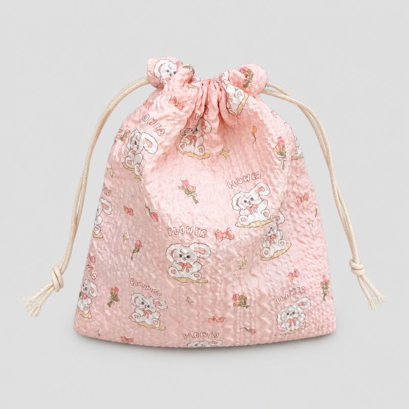 Floral Lace Drawstring Pouch