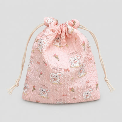 Floral Lace Drawstring Pouch