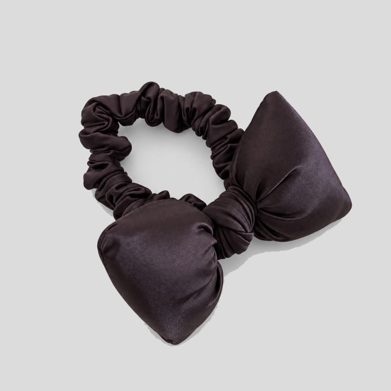Padded Bow Fabric Hair Tie