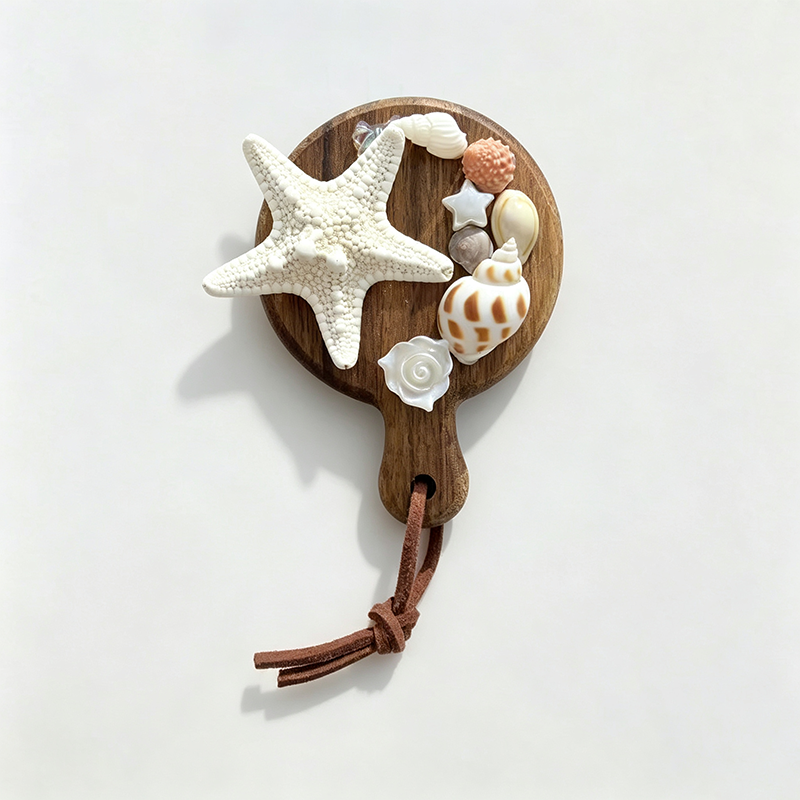 Wooden Shell Starfish Fridge Magnet Bottle Opener