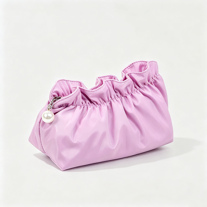 Solid Color Drawstring Cosmetic Pouch