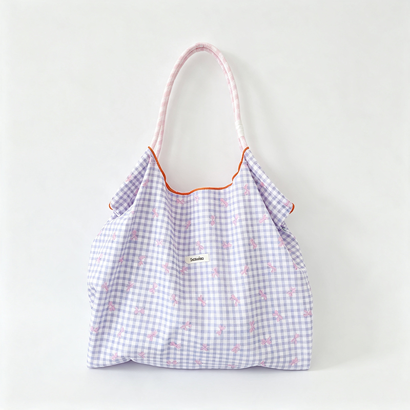 Ploka Dots Floral Print Tote Bag