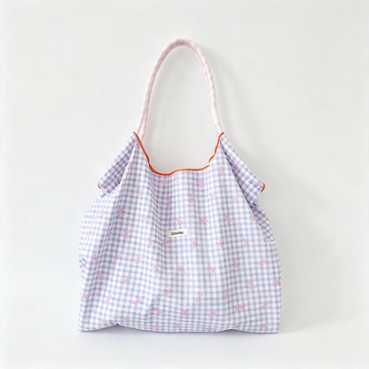Ploka Dots Floral Print Tote Bag
