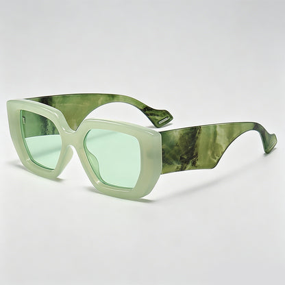 Wide Thick Temple Square Oversized Trend Fashion Sunglasses