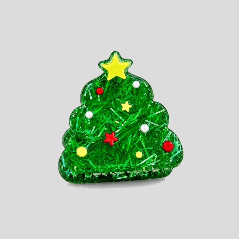 Christmas Gift Box Acrylic Hair Claw