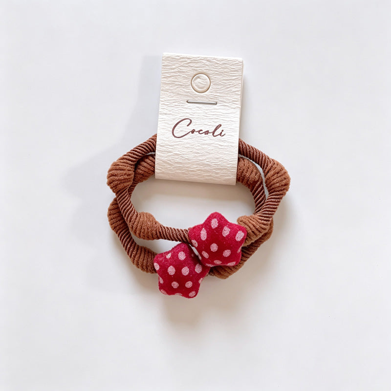 Polka Dot Star Resin Hair Tie