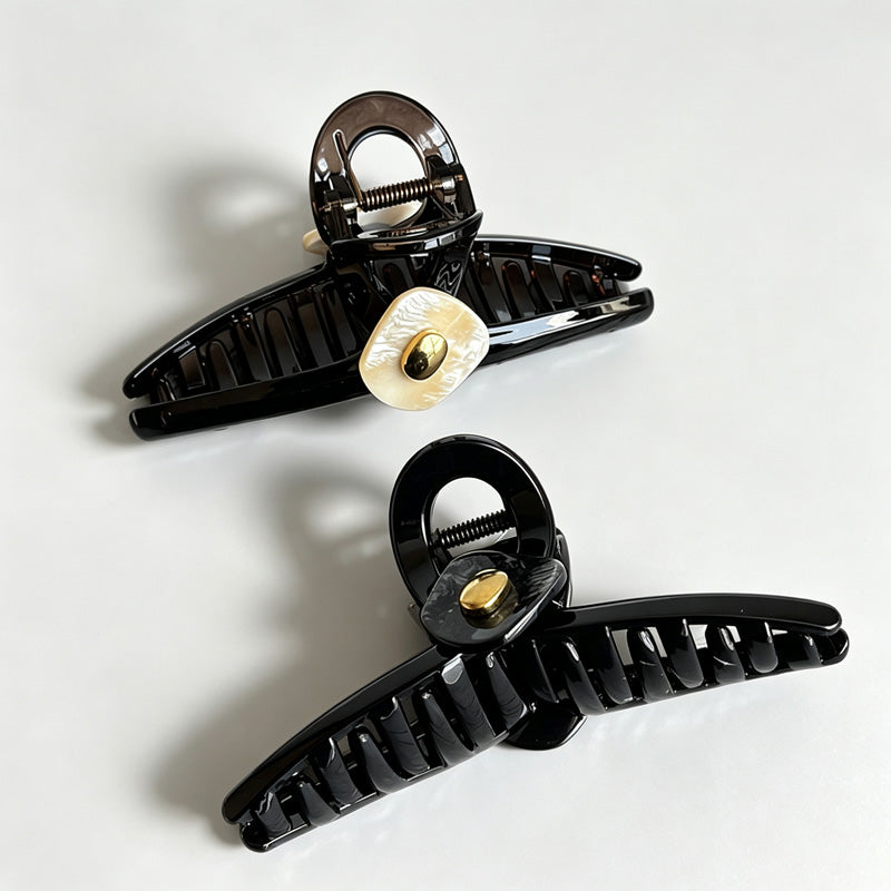Gold Metal Bead Hair Claw