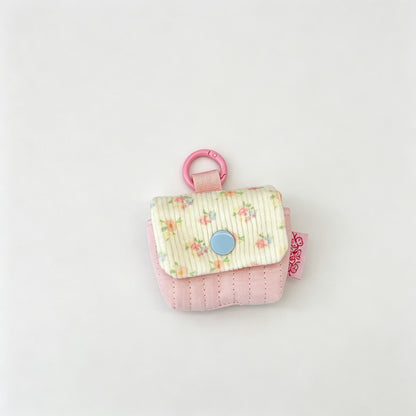 Floral Fabric Snap Storage Pouch