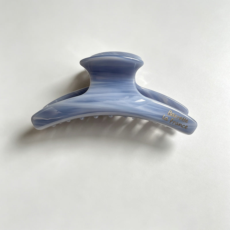 Metal Tag Marbled Texture Hair Claw