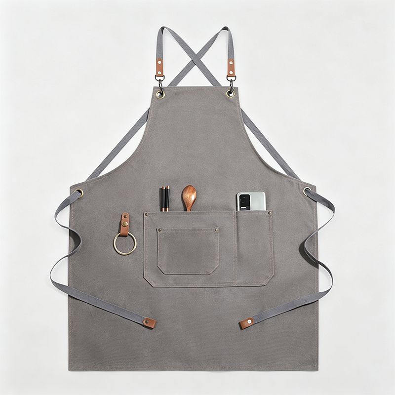 Cross‑Back Canvas Work Apron
