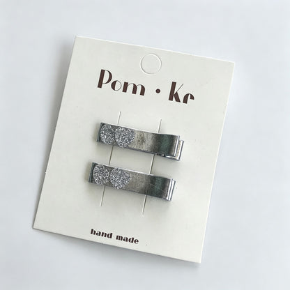 Silver Series Kids Bow Hair Clip