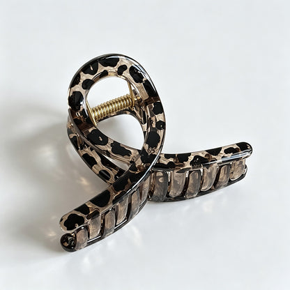 Leopard Print Resin Hair Claw Clip
