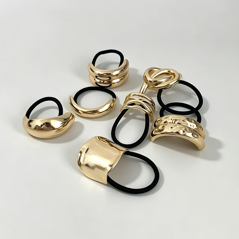 Minimalist Metallic Arch Design Elastic Hair Tie