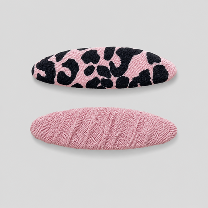Leopard Fabric Snap Hair Clip Set