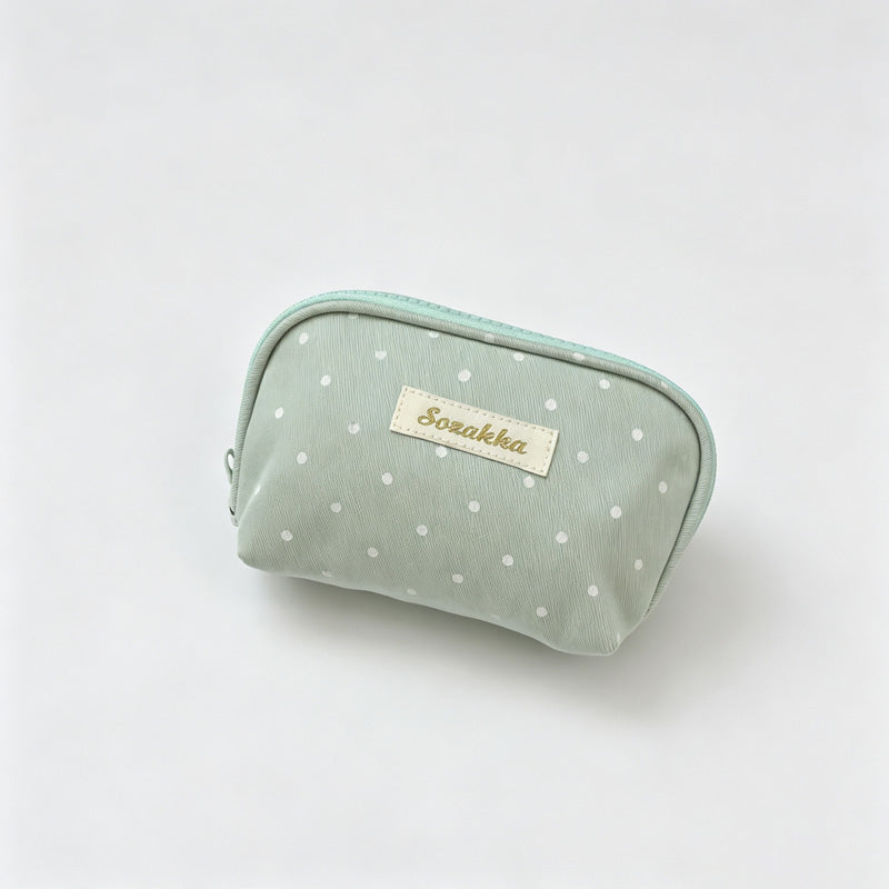Polka Dot Shell Makeup Pouch Bag