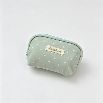 Polka Dot Shell Makeup Pouch Bag