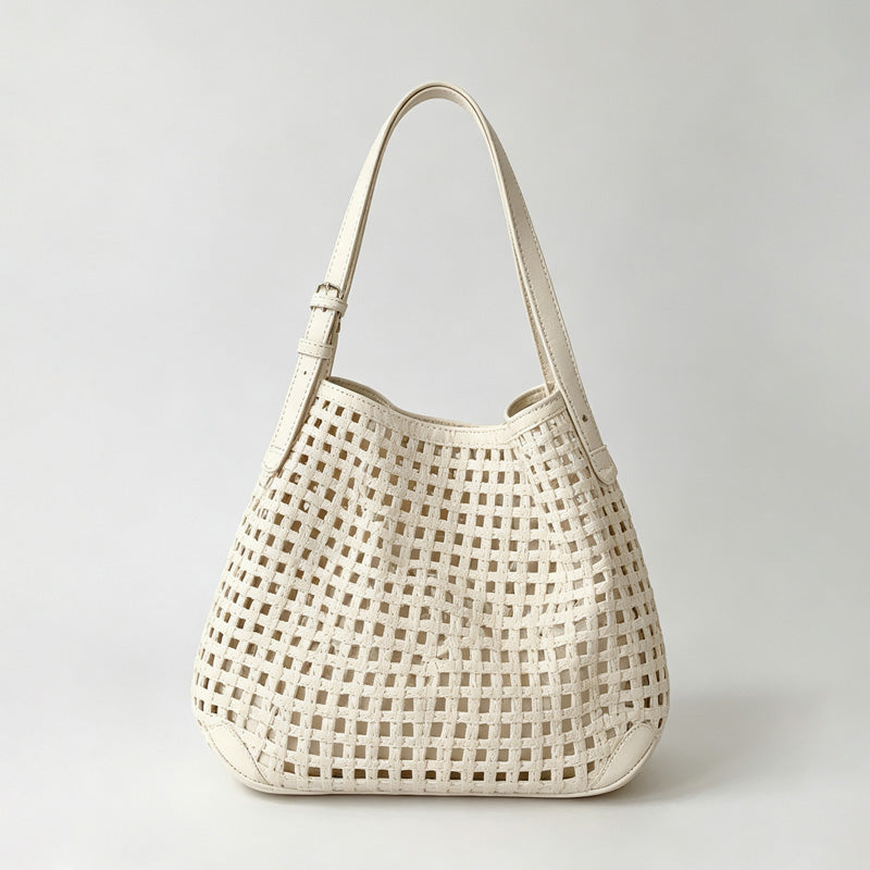 Woven Cutout Shoulder Bag