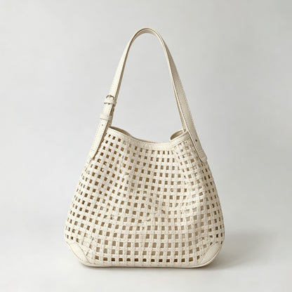 Woven Cutout Shoulder Bag