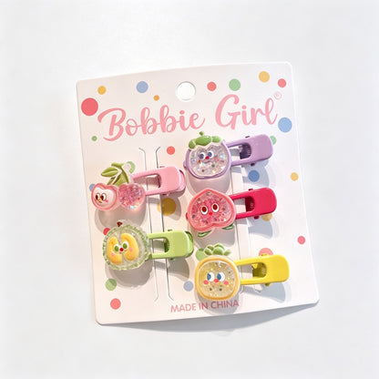 Animal Shape Resin Hair Clips Set