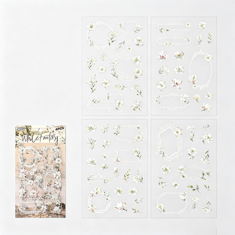 PET Floral Frame Stickers