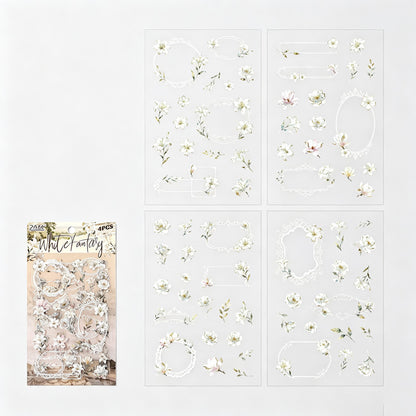 PET Floral Frame Stickers