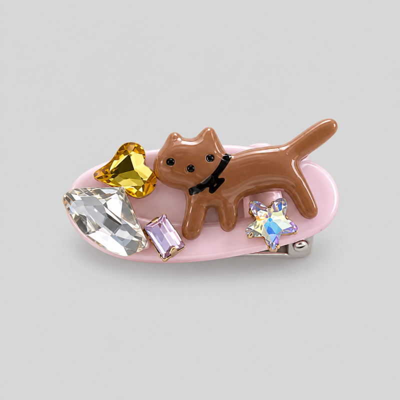 Bow Heart Colorful Hair Clips
