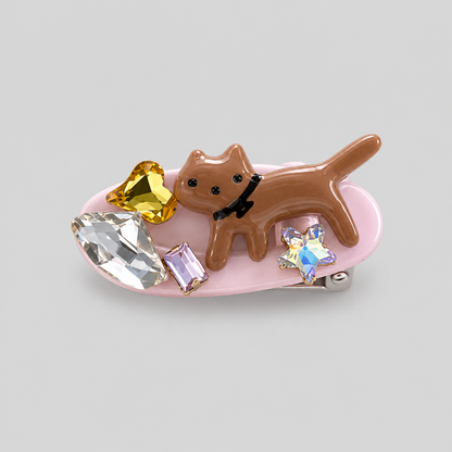 Bow Heart Colorful Hair Clips