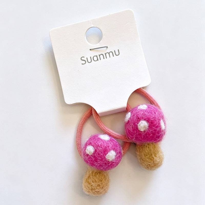 Felt Fruit Animal Hair Tie Set