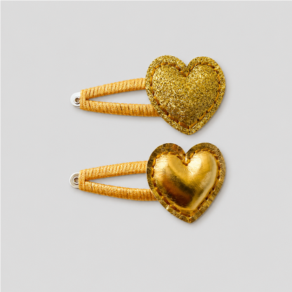 Metallic Heart Hair Accessories