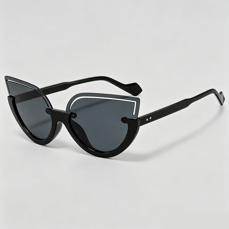 Hollow Cutout Cat Eye Women Sunglasses