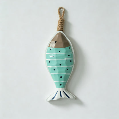 Wooden Fish Shape Wall Hanging Ornament