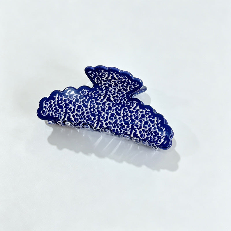 Marble Leaf Claw Clip